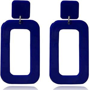 Blue Retro Acrylic Earrings